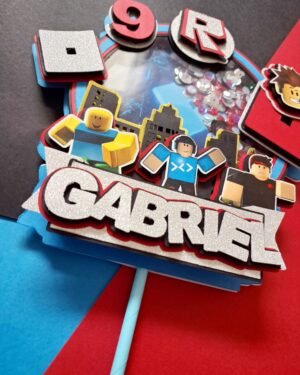 topper roblox Topo de bolo do Roblox para crianças